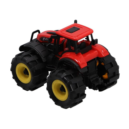 Overige merken tractor 15 cm + licht en geluid rood zwart