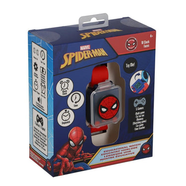 Spiderman speel en leer horloge rood zwart