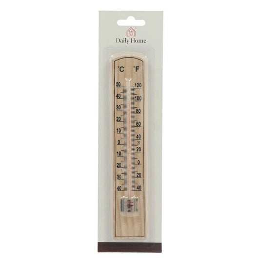 Daily home kamer thermometer hout 20 cm | 12 stuks