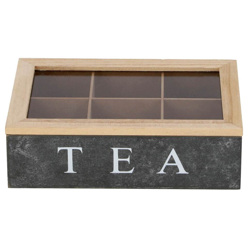 Load image into Gallery viewer, Daily home tea theedoos met 6 vakken mdf glas
