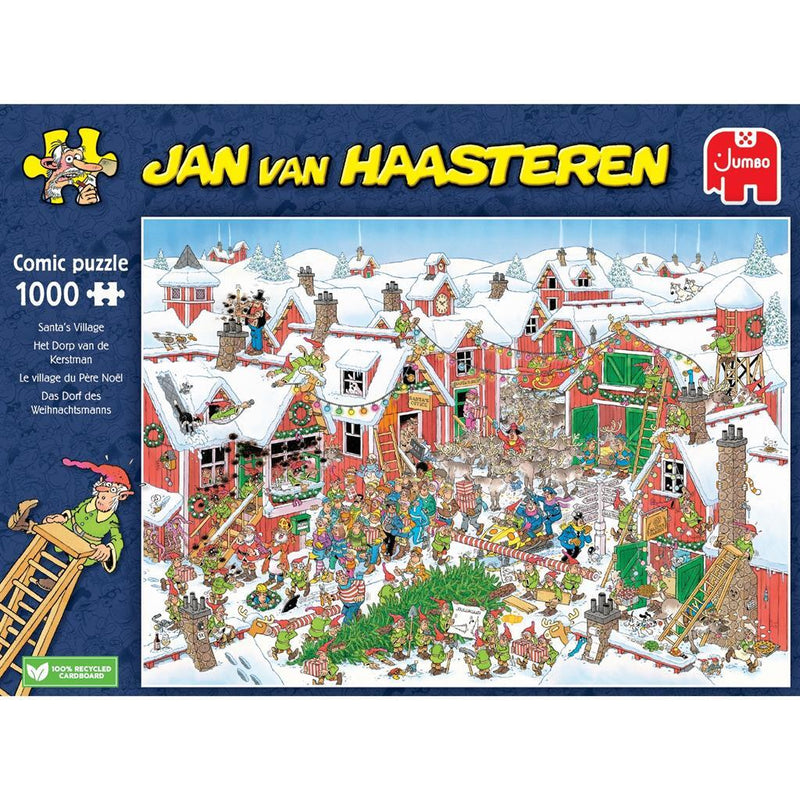 Load image into Gallery viewer, Jumbo Puzzel Jan Van Haasteren Het Dorp Van De Kerstman 1000 Stukjes
