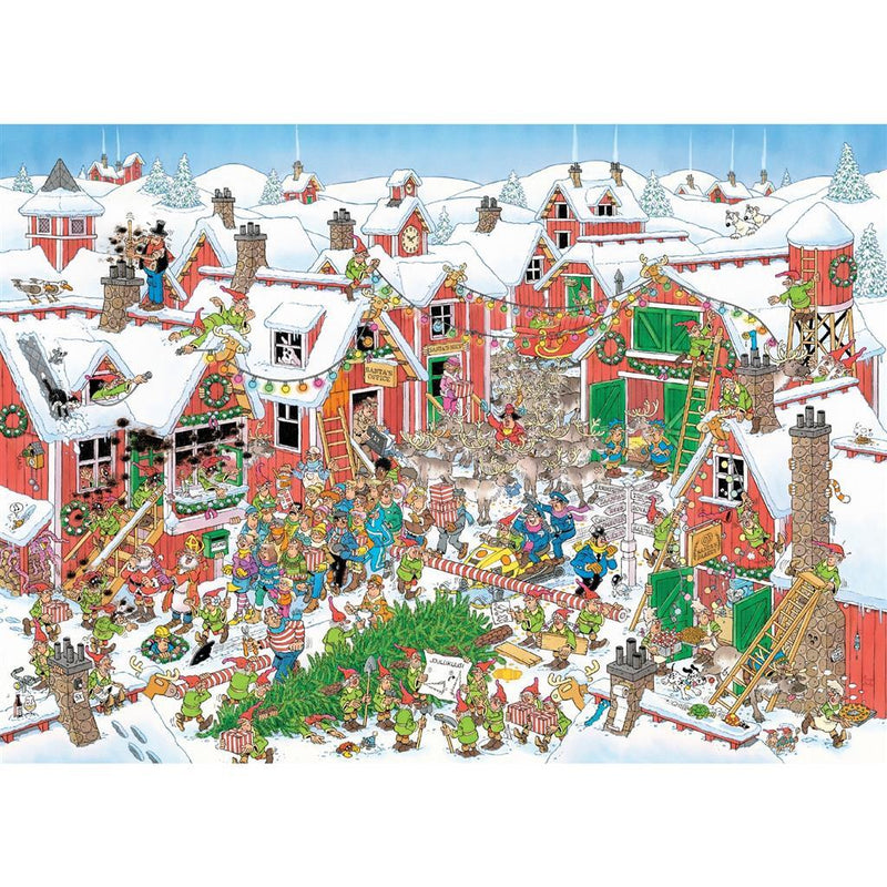 Load image into Gallery viewer, Jumbo Puzzel Jan Van Haasteren Het Dorp Van De Kerstman 1000 Stukjes
