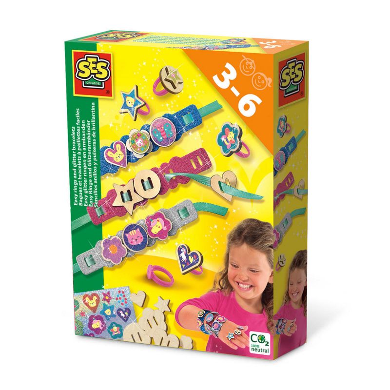 Load image into Gallery viewer, Ses easy glitter ringen en armbanden
