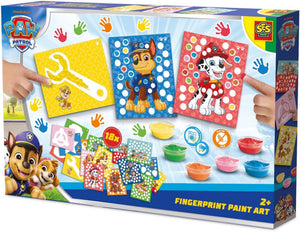 Ses paw patrol - vingerafdruk verf kunstwerk