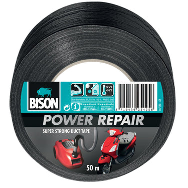 Bison power repair tape zwart 50meter x 4.8cm