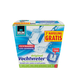 Bison vochtvreter apparaat met gratis 2e navulling vochtmagneet