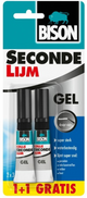 Bison secondelijm gel 3g tube kaart 1+1