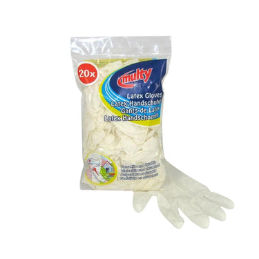 Multy latex handschoenen one-size pak a 20 stuks