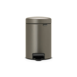 Brabantia pedaalemmer newicon 3 ltr platinum met kunststof binnenemmer