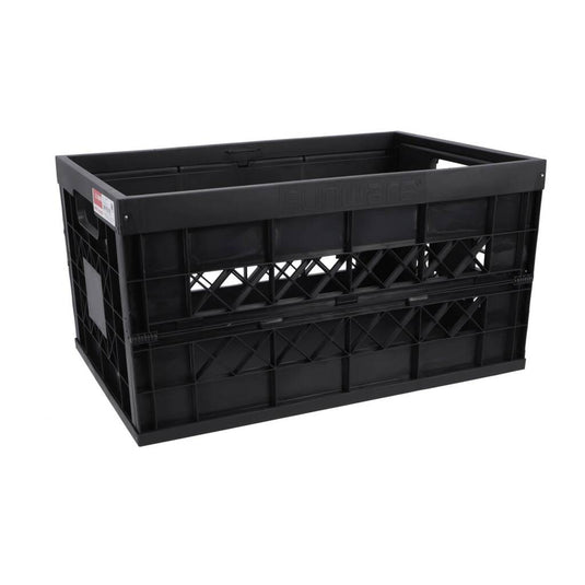 Sunware square vouwkrat 45l - heavy duty boodschappenkrat - zwart