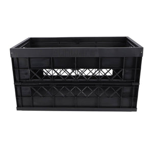Sunware square vouwkrat 45l - heavy duty boodschappenkrat - zwart