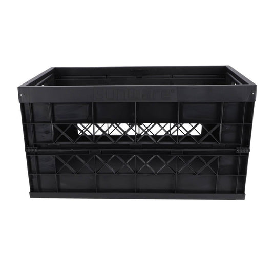 Sunware square vouwkrat 45l - heavy duty boodschappenkrat - zwart