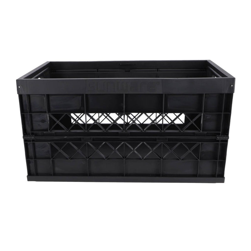 Load image into Gallery viewer, Sunware square vouwkrat 45l - heavy duty boodschappenkrat - zwart
