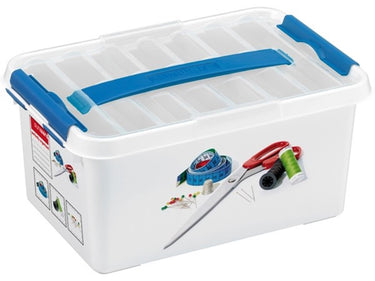 Sunware q-line naaidoos 6l met inzet - 30x20x14.5 cm - zonder inhoud