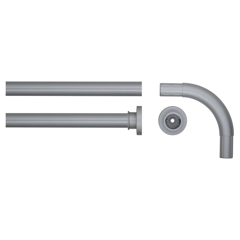 Load image into Gallery viewer, Sealskin Sealskin Hoekdouchegordijnstang 90x90 cm matgrijs
