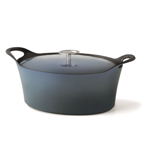 Cuisinox volcan gietijzeren braadpan 29 cm denim blue