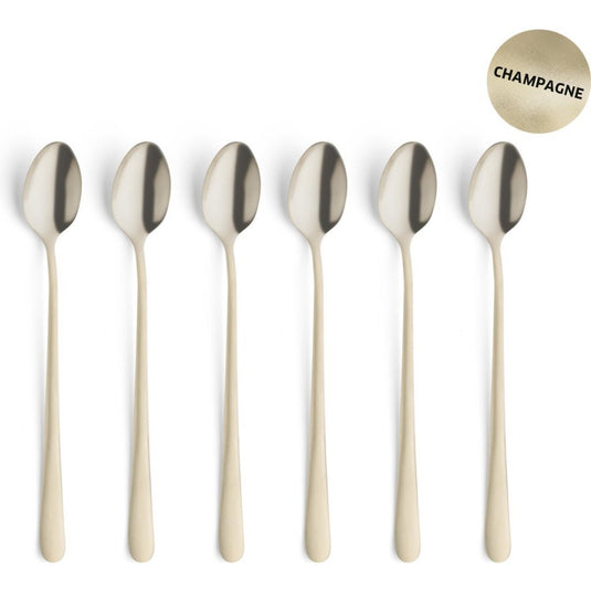 Amefa austin latte lepels 6 stuks champagne