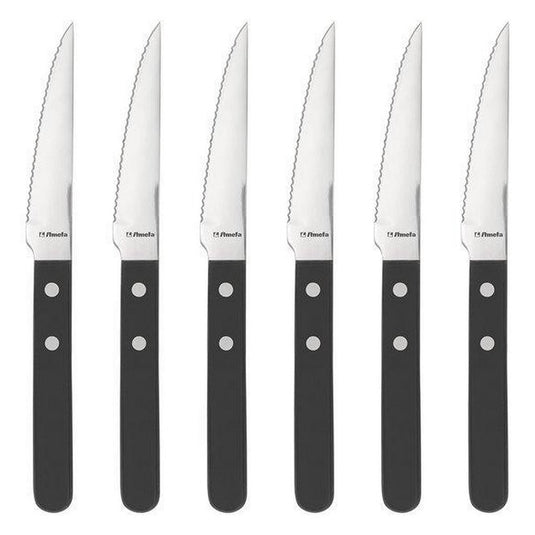 Amefa pizza steak messenset 6-delig zwart