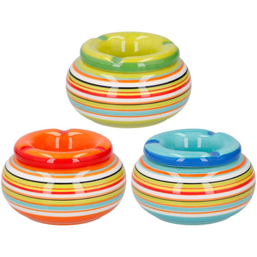 Spaanse asbak streep dessin ã˜11cm 3ass