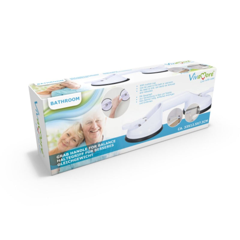 Load image into Gallery viewer, Vivamore handgreep met zuignappen 33x12.5x7.5 cm wit
