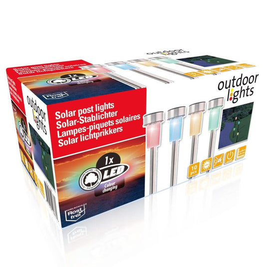 Outdoor Lights Outdoor Lights solar stekers 10 stuks LED Verschillende Lichtkleuren