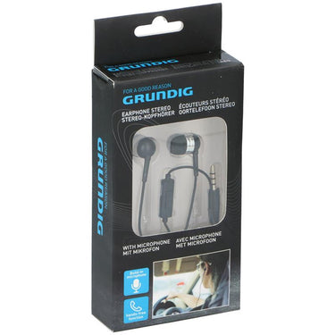 Grundig oortelefoon stereo met microfoon handsfree 3,5mm plug