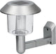 Grundig wandlamp solar led 14 x 9,5 x 12 cm staal zilver