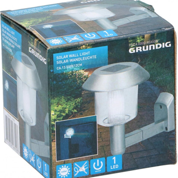 Grundig grundig wandlamp led 14 x 9,5 x 12 cm staal zilver