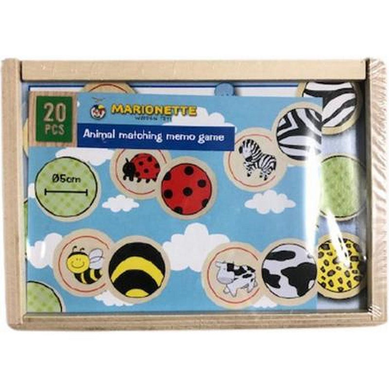Load image into Gallery viewer, Marionette wood marionettewood houten memory spel 20-delig
