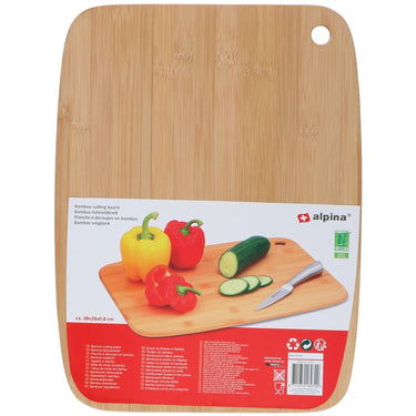 Alpina snijplank hout - 38x28x0.8cm - broodplank - bamboe