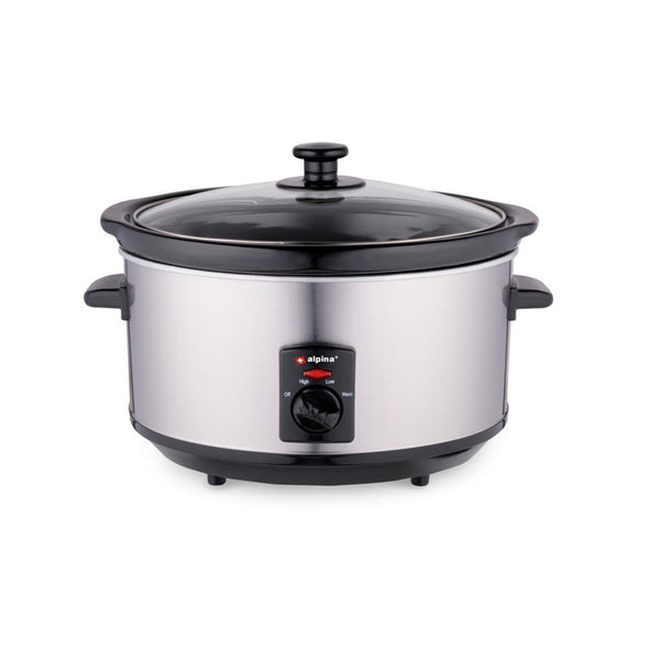 Alpina slowcooker 3.5l 240w rvs zwart