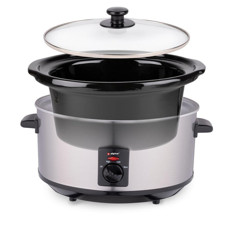 Load image into Gallery viewer, Alpina slowcooker 3.5l 240w rvs zwart
