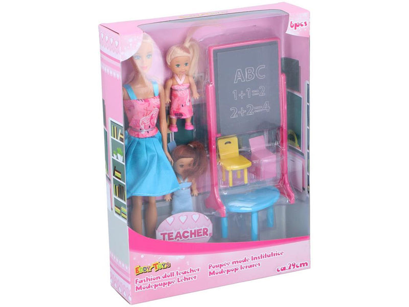 Load image into Gallery viewer, Eddy toys modepop lerares 29cm 6-delige set
