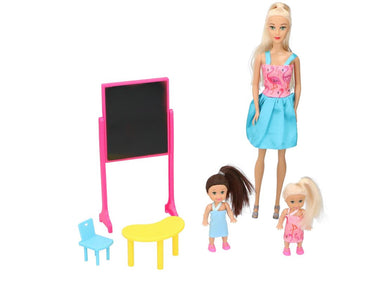 Eddy toys modepop leraar 29cm modepop lerares 29cm 6-delige set