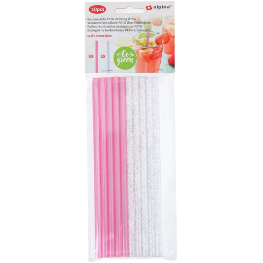 Alpina drinkrietjes kunststof set a 10