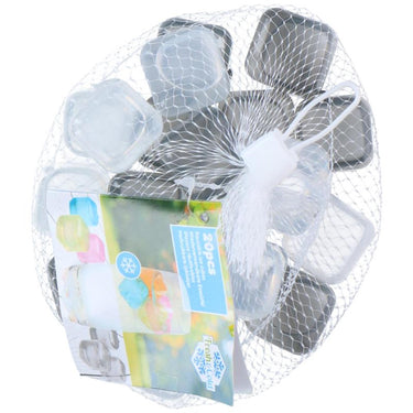 Lifetime cooking ijsblokjes vierkant 2,7x2,7cm 20 stuks in netje 2 assorti kleuren (per1 netje)