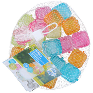 Lifetime cooking ijsblokjes vierkant 2,7x2,7cm 20 stuks in netje 2 assorti kleuren (per1 netje)