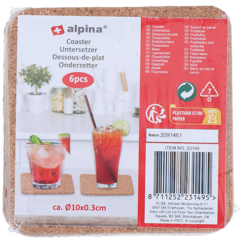 Load image into Gallery viewer, Alpina onderzetters kurk 6 st. ø10cm
