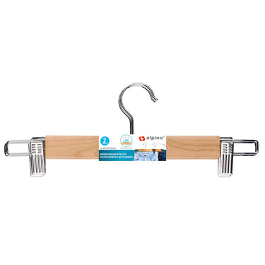 Alpina kledinghangers – 10 stuks broekhangers – kleerhangers – hout