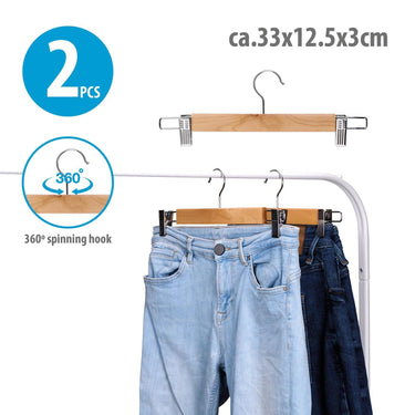 Alpina kledinghangers – 10 stuks broekhangers – kleerhangers – hout