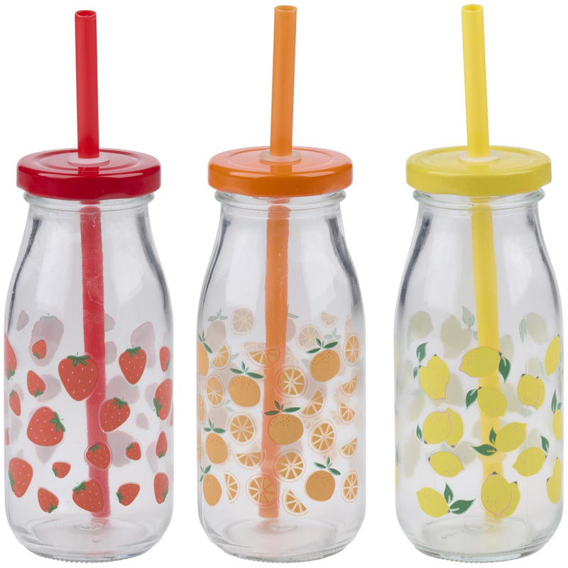 Load image into Gallery viewer, Alpina drinkfles met rietje 250ml fruitdesign 3 assorti
