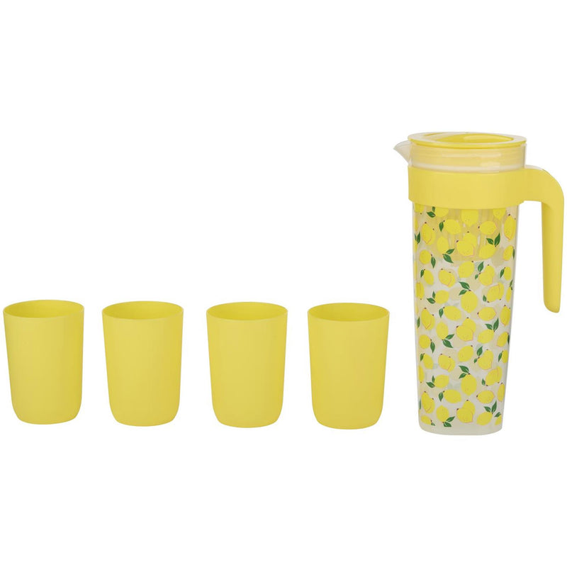 Afbeelding laden in galerijviewer, Waterkan met 4 bekers 3 assorti
