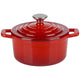 Alpina braadpan gietijzer ø14cm rood 800ml
