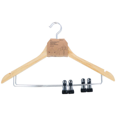 Alpina kledinghanger hout met broekstang set a 2 stuks