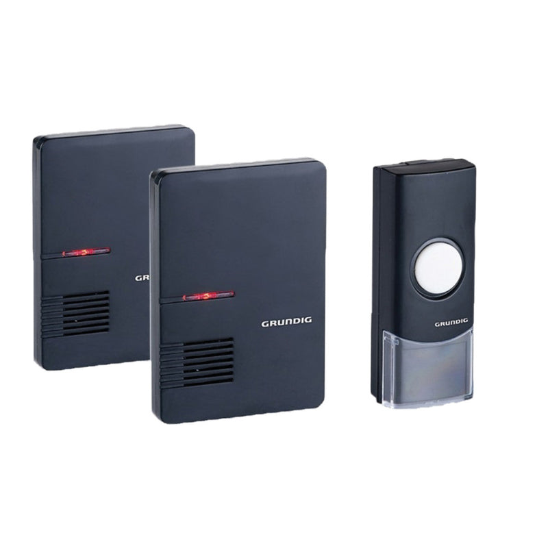 Load image into Gallery viewer, Grundig Grundig Draadloze Deurbel met 2 Ontvangers Zwart

