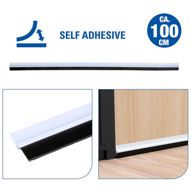 Kinzo tochtstrip borstel wit 100x3,7cm