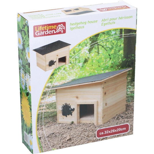 Lifetime garden houten egelhuis 32x26x20 cm