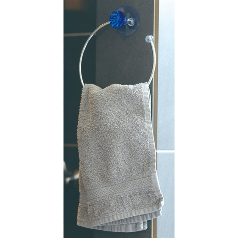 Load image into Gallery viewer, Basic handdoekhouder met zuignap 15.8x4 cm assorti
