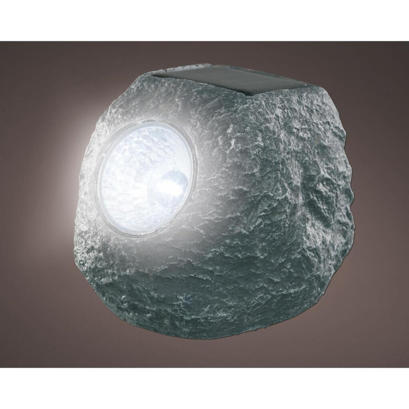 Load image into Gallery viewer, Overige merken solarlamp steen grijs polyresin
