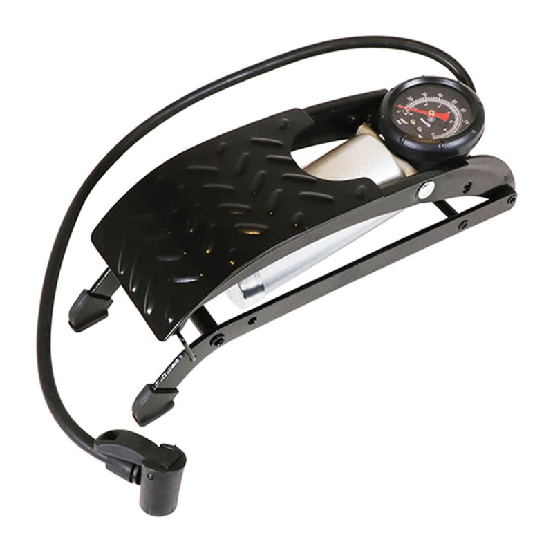 Load image into Gallery viewer, Carpoint Voetpomp met manometer 4 bar staal zwart
